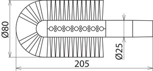 Vysávací štětka D 80 mm délka 240 mm pro soupravu pro suché čištění do 36 kV