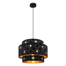 Závěsné svítidlo ABBEY černá 1xE27, max. 60W 230V GLOBO 15448H1