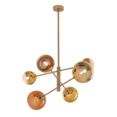 Závěsné svítidlo ROY SU 5X10W G9 MATT BRASS/GOLD+COFFEE IP20 REDO 01-2779