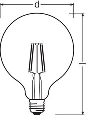 Světelný zdroj LEDVANCE LED CLASSIC GLOBE P 7W 827 Clear E27