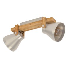 Bodové svítidlo CAWTON 2xE27 matná ocel/rustikal 2X40W IP20 EGLO 43949