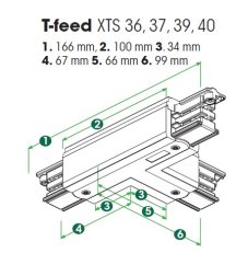 T-konektor šedý - hrana vnitřní levý NORDIC ALUMINIUM XTS37-1