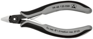 Přesné boční štípací kleště na elektroniku ESD 125 mm KNIPEX 79 42 125 ESD