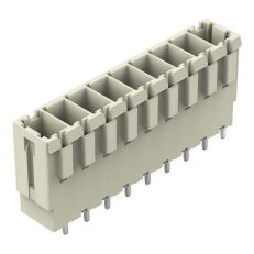 Konektor s pájecími piny THT pájecí kontakt 1,0x1,2 mm rovné světle šedá 9pól.