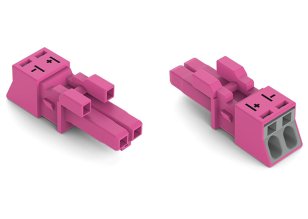 Zdířka 2pól. Kód. B Růžová WAGO 890-282/080-000