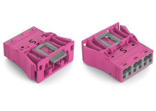 Zástrčka Snap-In 3pól. Kód. B Růžová WAGO 770-793/082-000