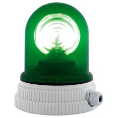 Maják rotační s vývodkou TYPE 200 12V, ACDC, IP55, zelená, světle šedá, halogen