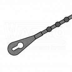 wpr382 kuličkové vázací pásky BALL STRAP, 226 mm, nylon 66, přírodní WT-BS-220