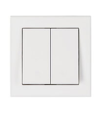 Set přístroje spínače č.5, bezšroubové svorky, bílý SCHRACK EV106009B-