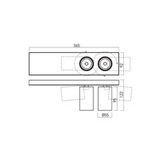 XPIPE ADJ. SURF. PROJ. 2x15W 200-240V AC