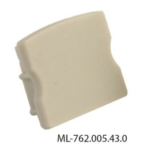 Koncovka bez otvoru pro PS, šedá barva, 1 ks MCLED ML-762.005.43.0