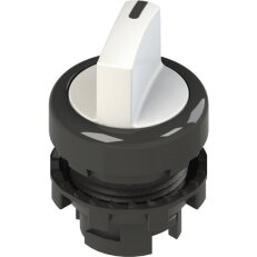 Přepínač krátká páka, d22mm, 2, bílá, plast, černá, IP67 PIZZATO E21SE12AVA21AB