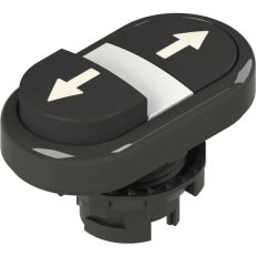 Dvojité tlačítko d22mm, plast, černá, IP67 PIZZATO E21PDSL1AAAB