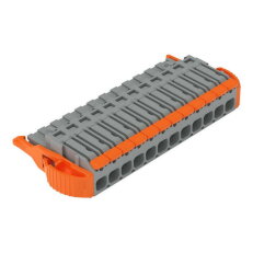 1vodičová pružinová svorkovnice, Páčka, Push-in CAGE CLAMP, Šedá