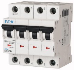 FAZT-C3/4 Jistič FAZT char C 4-pólový 25kA (ČSN EN 60947-2) 3A Eaton 240945