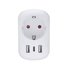 Cestovní adaptér USA USB A+C pro použití