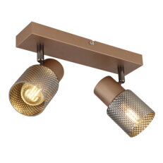 Nástěnné svítidlo SATELLA kávová 2x40W E14 IP20 GLOBO 54314-2