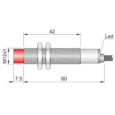 Indukční senzor d12 mm - Atex prach AECO SI12-BE4 NO AD3