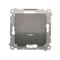 Ovládač zapínací ZVONEK, s orientačním LED, 1/0 So, 16AX 250V, antracit mat