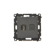 Zásuvka HDMI 1 násobná černá matná TGHDMI.01/149