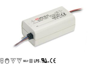 Napájecí zdroj pro LED 16W 5V 2600mA MEAN WELL APV-16-5
