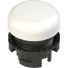 Světelná čočka d22mm, Čočka: bez symbolu, bílá, Plochý, plast, černá, IP67