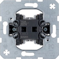 Kolébkové tlačítko řaz. 1/1, 10A, 250V, NO + NC, modul přístroje HAGER WDE503203
