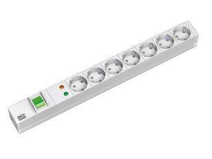 Bachman 333.405 19'' 1U 7xCEE7/3 1xswitch 1xOVP power 2,0m CEE7/7