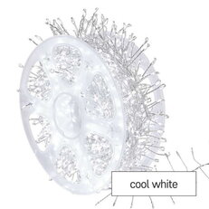 LED nano řetěz na cívce, stříbrný,14,4m, venkovní, studená, časovač, EMOS D3FC03