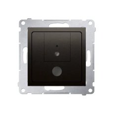 Dvou tlačítkový stmívač, 40500 W (300 VA), hnědá matná metalizované