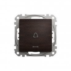 Sedna D/E Tlačítko 1/0 'zvonek' orientační kontrolka, Wenge SCHNEIDER SDD181131L
