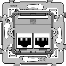 Spodek zásuvky 2xRJ45 UTP (nestíněné) CAT6 bez rozp. NEW NIKO 170-75262