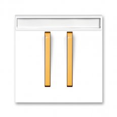 Kryt vypínače 2 páčky s popis polem 3559M-A00615 43 bílá/ledová oranžová Neo ABB