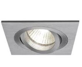 NEW TRIA I downlight ctvercova cesany hlinik 230V GU10 50W SLV 111726