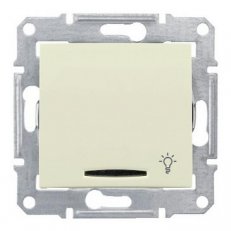 Sedna Ovládač tlačítkový orient.kontrolka 'světlo' 1/0So Beige SCHNEIDER