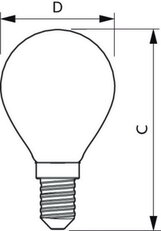 LED žárovka PHILIPS MASTER LEDLuster DT3.4-40W E14 927 P45