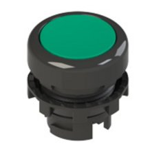 Tlačítko, 20 mm, zelené, bez symbolu, černý plast. kroužek PIZZATO E21PU2R4210