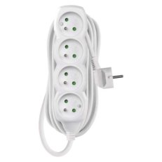 Prodlužovací kabel 5 m 4 zásuvky bílý PVC 1,5mm2 EMOS P0415R