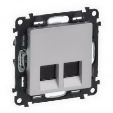 VALENA LIFE DATOVÁ ZÁSUVKA DVOJITÁ 2XRJ45 CAT.6 UTP HLINÍK LCS LEGRAND 753343