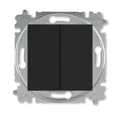 ABB Levit M Přepínač sériový 5 s krytem onyx/kouřová černá BLISTR