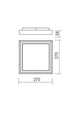 Stropní svítidlo BEZEL PL M LED 25W IP54 DB 3000K REDO 9188