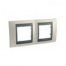 Unica Top Krycí rámeček dvojnásobný Opal Titanium/Grafit SCHNEIDER MGU66.004.295