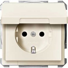 Schneider MTN2310-4044 Zásuvka 250V/16A s bočními zemnícími kontakty,s víčkem