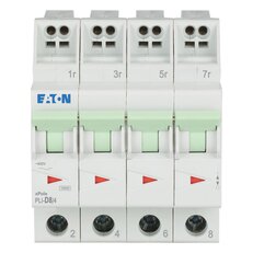 PLI-D8/4 Jistič PLI (bezšroubové svorky nahoře) char D 4-pólový 10kA 8A 101367