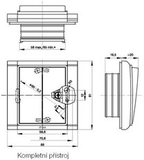 Sériový přepínač ABB ELEMENT/TIME řazení 5,IP44,bílá/ledová bílá 3558E-A05940 01