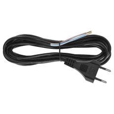 Přívodní kabel FLEXO H03VVH2-F 2x0,75C s euro vidlicí 5m černá PVC