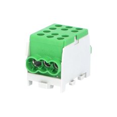 Svorkovnice rozbočovací HLAK 35-1/4 M2 GG 125A 1pól. AL/CU IP20 zelená na DIN