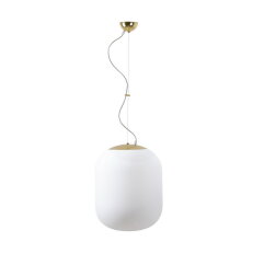Závěsné LED svítidlo se skleněným stínidlem OSMONT TANIA L1 27W IP40 3K mosaz