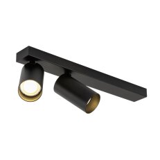 KAMI stropní přisazené svítidlo, double, long, 2x max. 10 W, GU10, černá