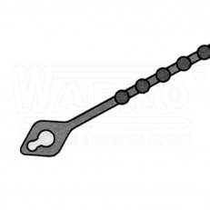 wpr380 kuličkové vázací pásky BALL STRAP, 273 mm, nylon 66, přírodní WT-BS-280